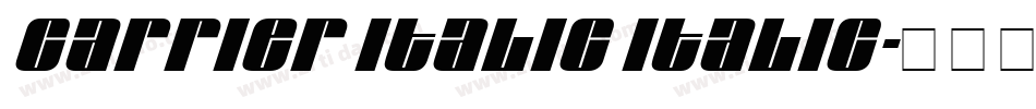 Carrier Italic Italic字体转换
